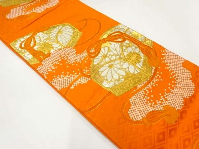 JAPANESE FUKURO OBI / WOVEN FUBAKO PATTERN